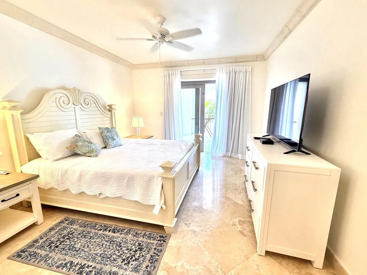 Master bedroom with sea views