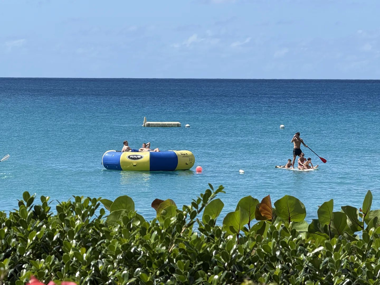 Water sports on the calm Caribbean waters