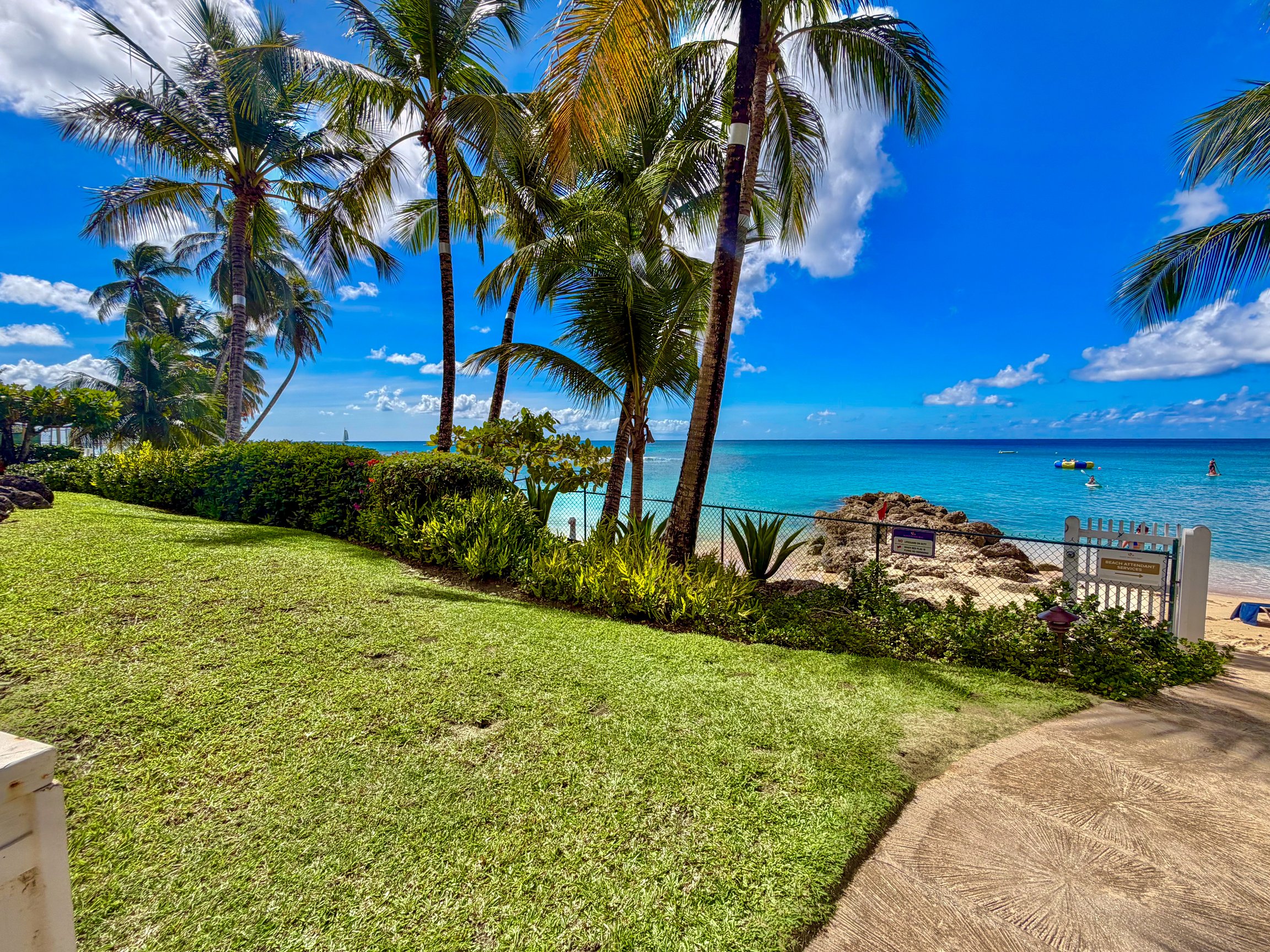 Aerial view of Saint Peter's Bay resort with turquoise Caribbean waters
