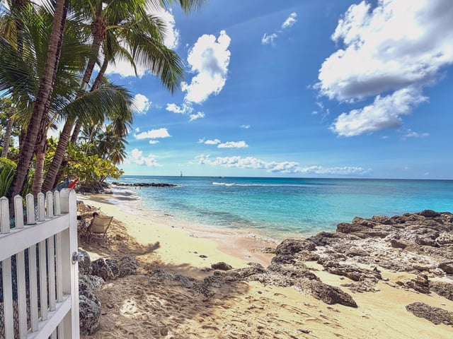 Private Beach Sandy beach and turquoise Caribbean waters at Saint Peter's Bay
