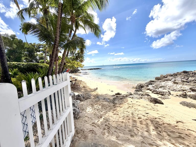 White sand beach at Saint Peter's Bay