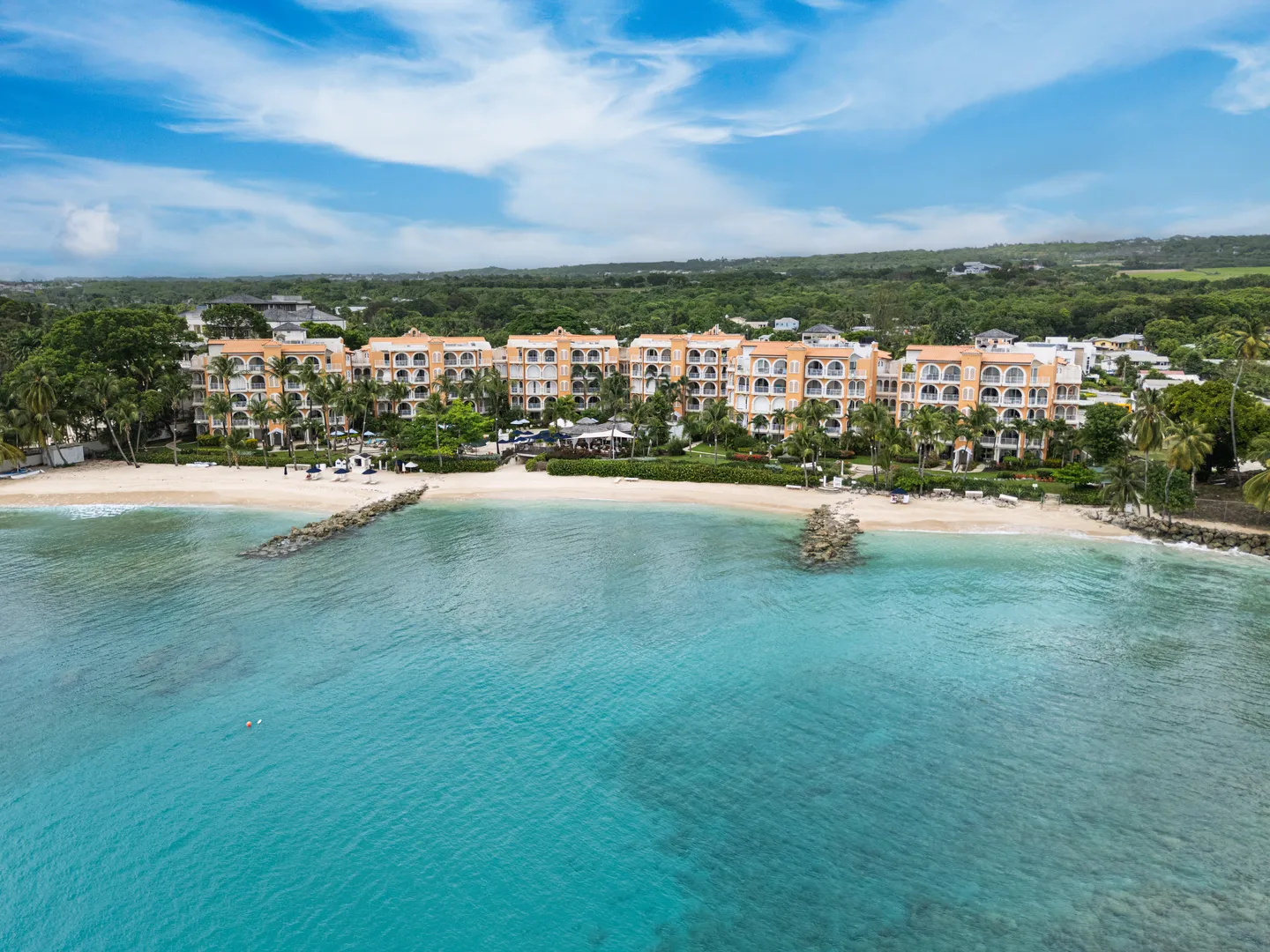 Resort Aerial View Aerial drone view of Saint Peter's Bay resort and Caribbean coastline